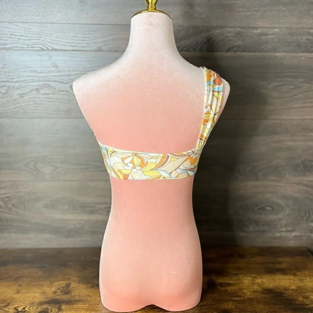l*space Mick Top in Soulshine Floral (Cream/Orange/Yellow/Blue), Size Small. New